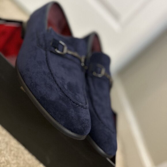 MEN MODERN CASUAL SLIP ON LOAFER. THE DRIVE NAVY - Picture 4 of 7